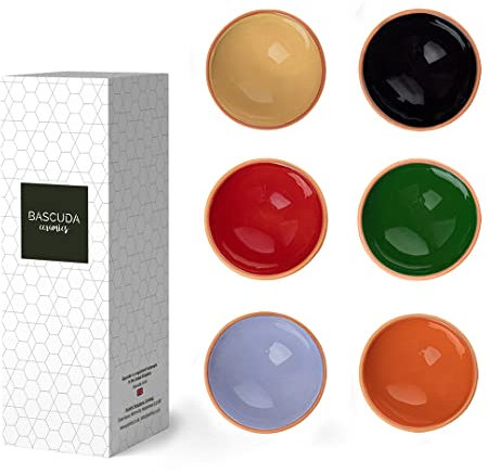 Bascuda Small Ceramic Bowls Set of 6 (8 cm) – Multipurpose Ramekins for Side Dishes, Dipping, Dessert, Soup, Cereal, Snacks, Salad & More – Microwave & Dishwasher Safe – Stylish Tableware for Kitchen