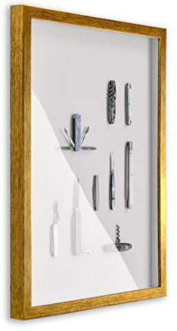 BIRAPA Objektrahmen Talon SPACE 50x65 cm Gold Antik 3D Bilderrahmen zum Befüllen