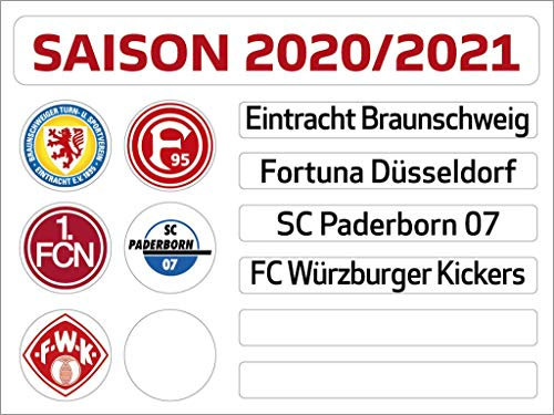 Am Ball Com 2. Bundesliga Magnettabelle - Update-Set (Saison 2020-2021)