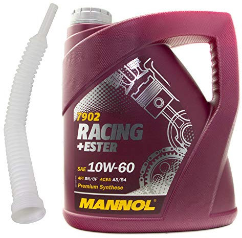 Motoröl Motor ÖL Oel Benzin Diesel MANNOL Racing+Ester 10W-60 API SN/CH-4 4 Liter mit Ausgießer