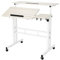 SDHYL Bureau Assis Debout Mobile pour Ordinateur Portable Table de Lit Roulante Réglable en Hauteur 67-115cm Bureau Informatique Multifonctionnel avec Emplacement pour Phone/Tablette Érable/Blanc