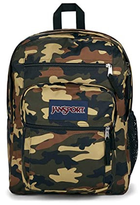JanSport Unisex's Backpack-Computer Bag with 2 Compartments, Ergonomic Shoulder Straps, 15” Laptop Sleeve, Haul Handle-Rucksack, Book, Buckshot Camo, One Size