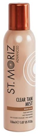 St Moriz Advanced Spray Tan in der Dose, schnell trocknend Vegan Fake Tan, mittel (150ml)