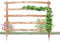 BooGardi Natürliche Rankhilfe aus Holz · 33 Verschiedene Größen · Höhe 180 x Breite 50 cm · Garten Rankgitter Kletterhilfe · Spalier freistehend für Kletterpflanzen