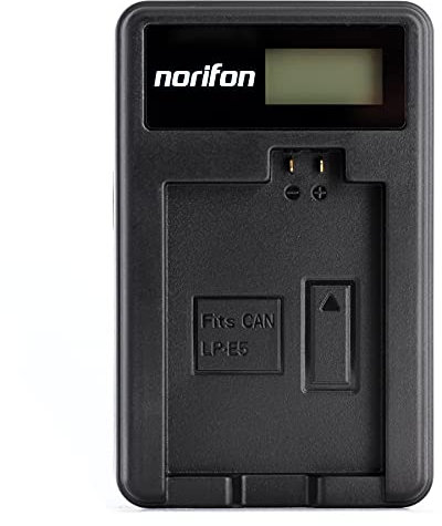 LP-E5 LCD USB Charger for Canon EOS 1000D, EOS 450D, EOS 500D, EOS Kiss F, EOS Kiss X2, EOS Kiss X3, EOS Rebel T1i, EOS Rebel XS, Xsi Camera and More