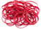 D.RECT Gummiband Gummiring Bänder für Haushalt,Größe: 1,5 x 3 mm 1/2 Umfang 80 mm,Arbeit, Büro wiederverwendbar haltbar langlebig 100g Bautel Rot
