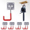 HAISHINE Ganchos Garaje, 8 Ganchos Ajustables para Almacenamiento de pared, Ganchos de Acero Inoxidable Resistentes con Revestimiento Antideslizante Organiza motosierras, Herramientas de Jardín