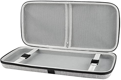 Linkidea Hard Travel Case for TKL Tenkeyless Wireless/Wired Keyboard, Computer 87 Keys Keyboard Carrying Case Protective Storage Box Bag (Grey)