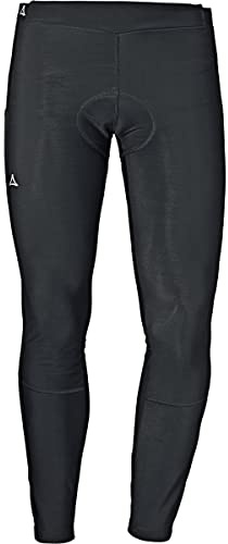 Schöffel Herren Skin Pants Warm 4h M, warme, atmungsaktive Radhose mit Polster für optimale Performance, Fahrrad Unterhosen mit bakteriostatischer Silbernitrat-Behandlung gegen Gerüche, Black, 46