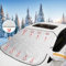Frontscheibenabdeckung, 145×113cm Frostschutz Auto Frontscheibe Winter, Autoabdeckung Winter,Sonnenschutz Auto Frontscheibe, Windschutzscheibenabdeckung Faltbar Gegen Sonne, Staub, EIS, Schnee, Frost