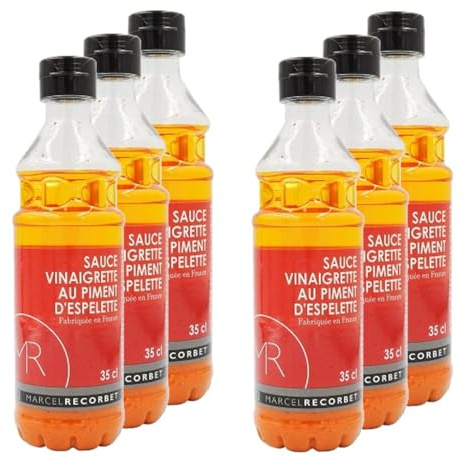 Lot 6x Sauce vinaigrette au piment d'Espelette - Bouteille 350ml