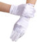 Lansonee 1 Pair Short Satin Gloves Women's Gown Gloves Vintage Opera Wedding Banquet Dress Glove for Party Dance-White