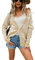 HEYPORK Damen Herbst Winter Warm Bequem Jacke Casual Mode übergangsjacke Mantel Frauen Strickjacke Pullover Strickjacke Bedruckt Gänseblümchen Pullover(Aprikose, M)