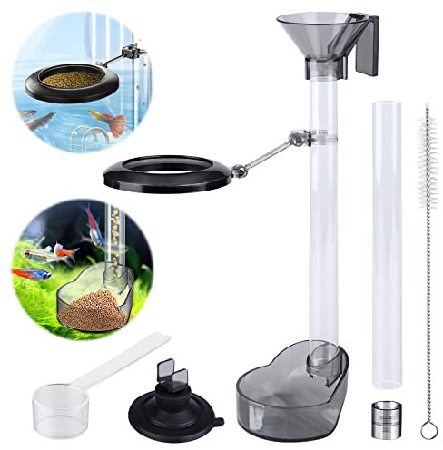 Garnelen Futterschale, Aquarium Futterspender, Futterrohr Aquarium Shrimp Feeder von Bodenorganismen Durch Gezielte Futterplatzierung im Aquarium, Futterschale für Garnelen, Fische, Krabben (20 cm)