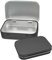 Tins Container, Metal Rectangular Tin Can,Mini Portable Box Small Storage Basic Necessities Home Storage Organizer Empty Hinged Household Storage Box with Lid for Candy Key Earring A4-SNTH (Black)