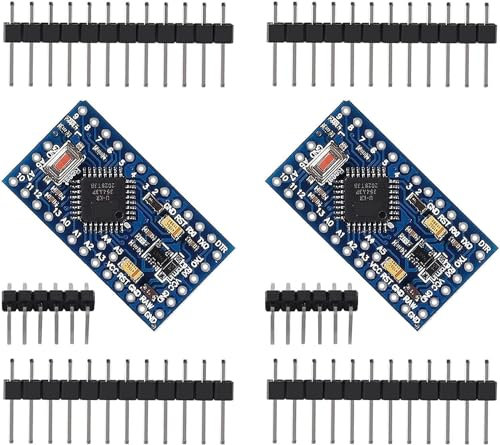 DUBEUYEW Pro Mini Placa de Desarrollo 5V/16MHz Compatible con Arduino (2PCS)