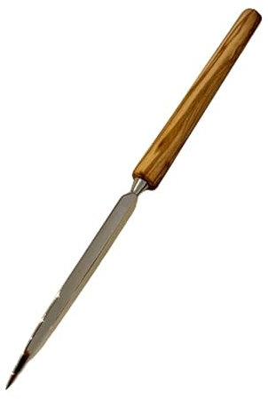 wunderschöner Brieföffner mit Griff aus Olivenholz, ca. 20 cm (Brieföffner)