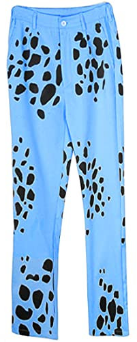 TWSTIV Trafalgar Law Cosplay Kostüm Hose, Blau, Large