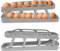 Egg Holder for Refrigerator,2 Tier Egg Dispenser,Auto Rolling Egg Dispenser,Gravity Egg Holder,Space Saving Kitchen Countertop Egg Organizer for 12-14 Egg Storage (Gray)