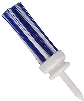 Dioche Golf Bürsten Tees, Golf Tees aus Kunststoff mit Langer Ballbasis und Geringer Reibung, Bürstenunterstützung, für HIIT-Training über Lange Distanzen (83 mm, Weiß und Blau)