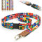 Schlüsselbänder, Flaggen der Welt, Mehrfarbig, Schlüsselband vorgedruckt, Sicherheitsverschluss, Metallclip, Ausweishalter, 2 cm, flaches Umhängeband von LanyardsTomorrow 10 Stück