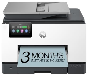 HP OfficeJet Pro 9135e Wireless All-in-One Color Inkjet Printer, Print, scan, copy, fax, ADF, Duplex printing best-for-office, 3 month Instant Ink trial included, AI-enabled (404M0A)