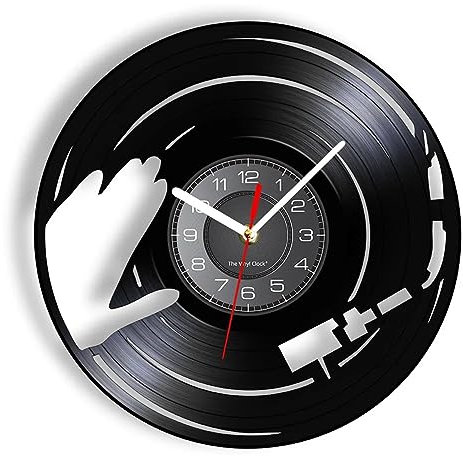 OXOAMP Orologio Parete 30cm Giradischi Orologio Da Parete Disco In Vinile per Cucina Soggiorno Camera da Letto Ufficio