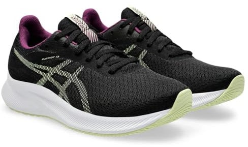 ASICS Women's Patriot 13 Sneaker, Black/Cool Matcha, 5.5 UK