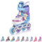 meteor® Inlineskates 4in1 Kinder Inliner Rollschuhe Roller Blades Quad Skates Carbon Kinder Inlineskates Verstellbar Schuh Big Wheels