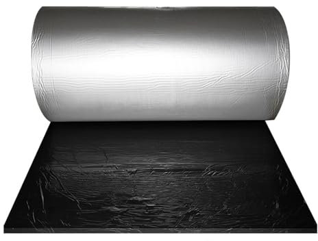 Reflexionsfolie Heizung Isolierfolie Thermofolie Wärmereflektierende Folie Heizung Aluminiumfolie Schalldämmungsmatten Wärmereflektierende Folie Heizkörper, für Böden Dächer Garage Camping, 5mm Dicke