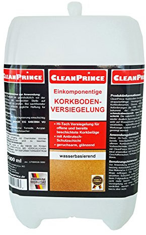 CleanPrince 5 Liter einkomponentige Korkversiegelung | Kork Versiegelung Schutz Glanz