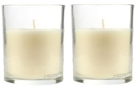 2 Stück Duftkerzen Kokosnuss, Duftkerzen Pflanzliches Wachs im Glas 8.5x7cm, 28 Stunden Verbrennung