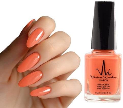 Vivien Kondor Nail Polish Vegan Friendly Nail Polish with Argan Oil from Morocco (Coral)