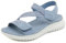 Meik Mangni Sandales Sport Femme Mode de Randonnée été Bout Ouvert Confortables Chaussures de Plage Bleu B 39 EU
