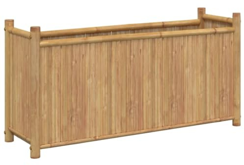 vidaXL Jardinière 100x30x50 cm Bambou, lit surélevé, Pot de Fleurs, Pot de Fleurs, bac à Fleurs, Pot de Jardin, Support de jardinière