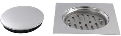 EKalgretrA Bodenablauf Edelstahl 15x15CM Silber Dusche Edelstahl Hotel Einfach Sauber Bad Abfall Abdeckung Boden Ablauf Deodorant Quadrat Boden Ablauf