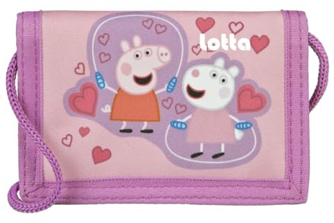 Undercover Geldbörse Peppa Pig Mädchen - Personalisiert mit Name - Geldbeutel zum Umhängen Kinder