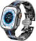 DEALELE Correa compatible con Apple Watch de 49 mm, 45 mm, 44 mm, 42 mm, correas de repuesto de metal de acero inoxidable para iWatch Series 9/8/7/6/5/4/3/SE/Ultra, para mujeres y hombres, negro y