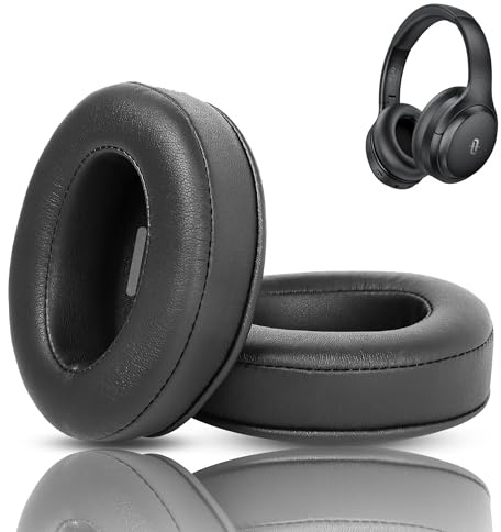 TT-BH060 Ersatz-Ohrpolster Kompatibel mit TaoTronics TT-BH090 TT-BH085 TT-BH060 Kopfhörer Ohrpolster Kissen (Protein-Leder/Memory-Schaum)