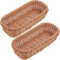 PRETYZOOM 2St Rattan Besteckkorb - Besteckhalter & Abtropfgestell für Küchenutensilien & Gewürze - Braun, Kunststoff, 26.00 x 12.00 x 6.00 cm