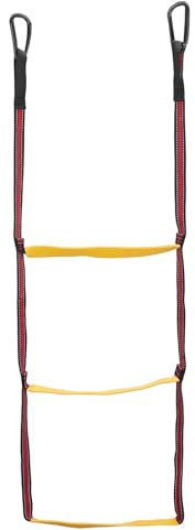 Escalera de cuerda marina – Escalera de embarque inflable de 3 peldaños, escalera de cuerda de baño | Extensión de escalera de embarque con cuerda de pesca, barco portátil con escalera de cuerda para