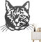 ycezw Schaf Kopf Katze Wandskulptur Wandkunst Metall Wandkunst Tierkopf Schaf Ziege Eisen Skulptur Große Ohren Horn Kuh Wand Skulptur