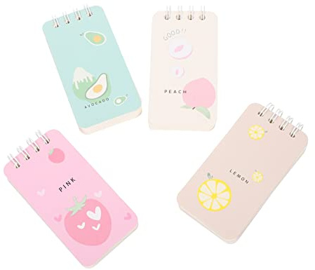 VILLCASE 2 Sätze Obst-notizbuch Schreibtafel Schreib Tablet Handwerksmaterialien Notizheft Unterlage Aufkleber Zeichenblock Leerer Schreibblock Papier 4 Stück * 2