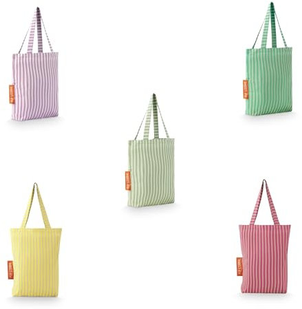 Pip Studio - Promo Bag - Stripes - Tasche, Tragetasche - gestreift - Multicolor, 100% Baumwolle