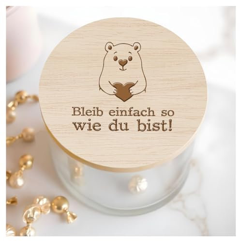Grandora Aufbewahrungsglas Bleib einfach so wie du bist! Geschenkidee Jahrestag Vorratsglas zum Geburtstag, Geschenk für Freunde & Familie Keksdose mit Gravur XHG1033-01