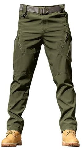 Deals Of The Day Herren lässige Mode Arbeitshose Einfarbige Outdoor-Stretch-Overalls für Männer mit großen Taschen, lockere, weiche Hose, regendichte Trainingshose Cargo Hosen Festival Herren