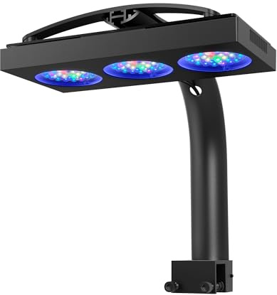 NICREW HyperReef 200 Gen 2 Reef LED Light, 200W Reef Aquarium Lighting for SPS LPS Corals and Saltwater Fish Tanks, Enhanced Violet and Blue Spectrum, Wide Angle Lens, 5 Channels Fully Programmable