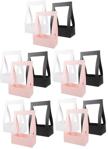 PEPLAYTAL 15stücke Teiliges Blumenverpackungsboxen Aus Kraftpapier Tragbare Blumenkästen Boxen Für Blumenarrangements Für Hochzeiten Partys Und