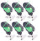 Fauhapyway Lot de 6 détecteurs de touche électroniques avec lumières clignotantes pour canne à pêche de nuit, cloche stable, vert, clignotement unique, noir