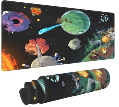 Dujunex Space Universe Outer Wilds Tapis de souris de jeu Grand tapis de souris d'ordinateur étendu pour clavier, bureau complet, tapis de souris pour jeux, bureau, maison 30 x 60 cm